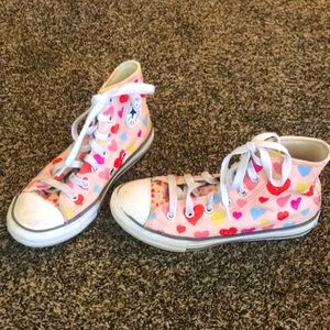 Pink Heart Converse Youth 2